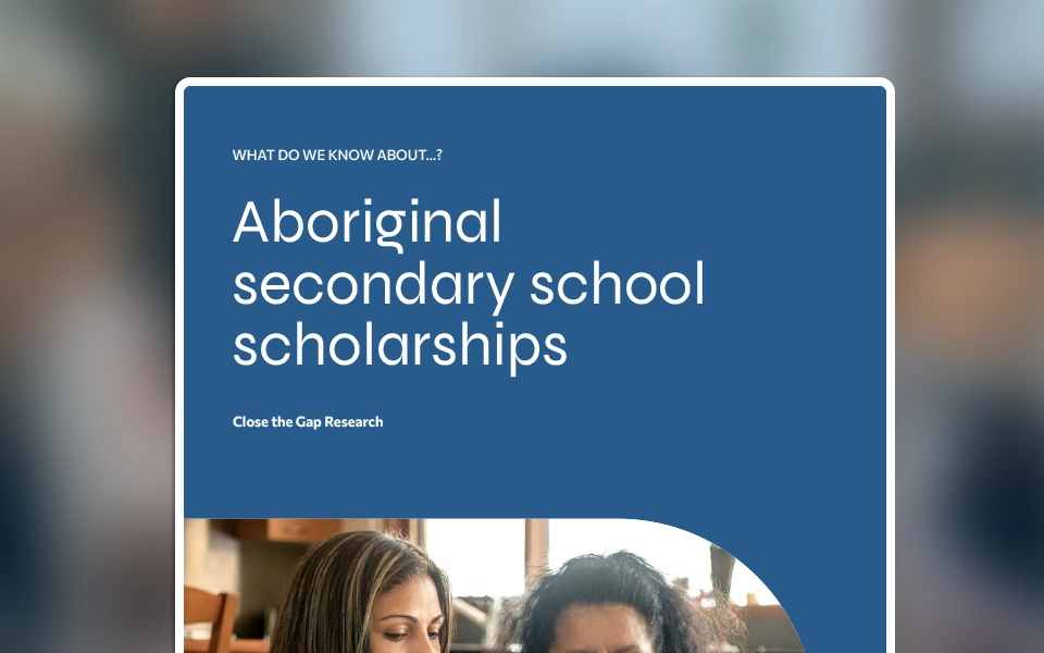 Aboriginal Secondary Scholships Paper